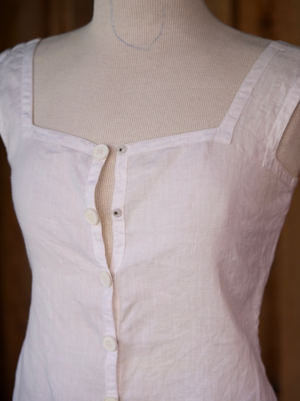 Vintage Y2K Giorgio Armani 100% Linen Button Down Tank Made In Italy Woman's XS - Picture 4 of 16